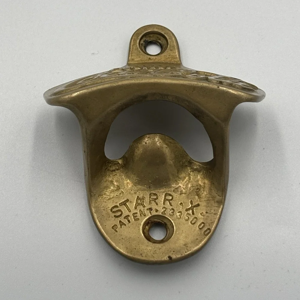 VTG COCA-COLA STARR X Wall Mount Bottle Opener Made In USA BRASS